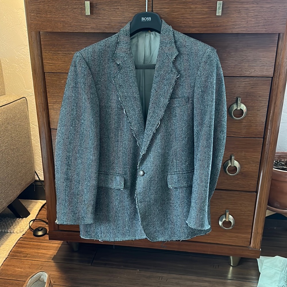 Haggar deconstructed herringbone blazer